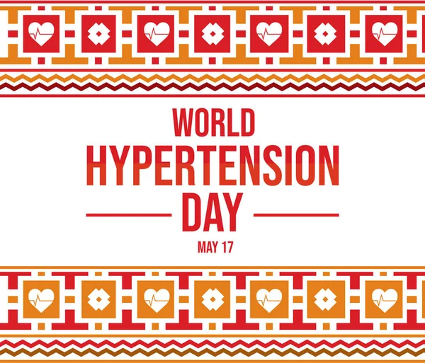 Cenário Dia Mundial Hipertensão Com Tipografia Vermelha Laranja Juntamente Com — Fotografia de Stock