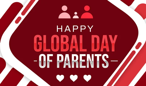 Glad Global Day Parents Tapeter Med Röd Kärlek Färg Och — Stockfoto