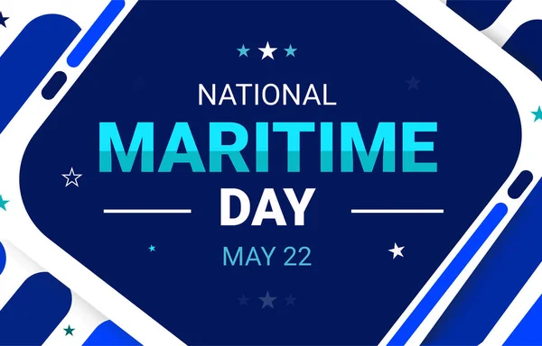 Fond Écran Journée Maritime Nationale Avec Typographie Fond Écran Couleur — Photo