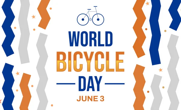 Fond Écran Journée Mondiale Vélo Avec Forme Cycle Design Coloré — Photo
