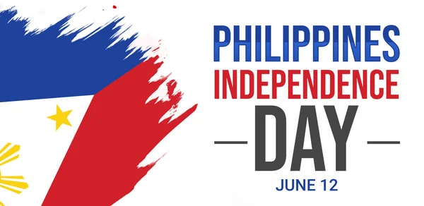 Philippines Independence Day Ταπετσαρία Σχέδιο Σημαία Και Τυπογραφία Ημέρα Ανεξαρτησίας — Φωτογραφία Αρχείου