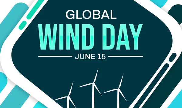 Global Wind Day Celebrated Wind Energy Day Bring Change Ecosystem — Stock Photo, Image