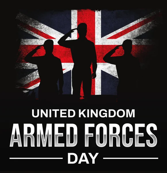Reino Unido Dia Das Forças Armadas Papel Parede Com Tipografia — Fotografia de Stock