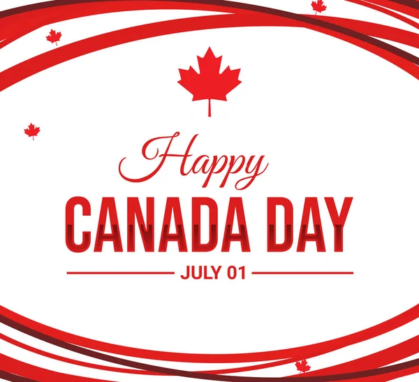 Happy Canada Day Wallpaper Red Shapes Typography Center Federal Holiday — Stock Photo, Image