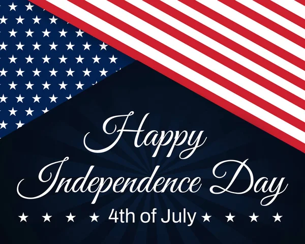 Happy Independence Day Tapete Mit Amerikanischer Flagge Und Typografie Design — Stockfoto