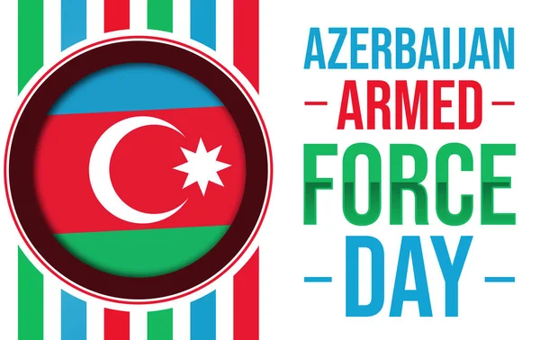 Journée Des Forces Armées Azerbaïdjan Avec Drapeau Typographie Colorée Azerbaïdjan — Photo