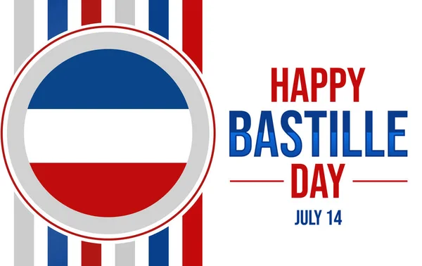 Happy Bastille Day Tervehdys Konsepti Tausta Ranskan Lippu Typografia Sivussa — kuvapankkivalokuva