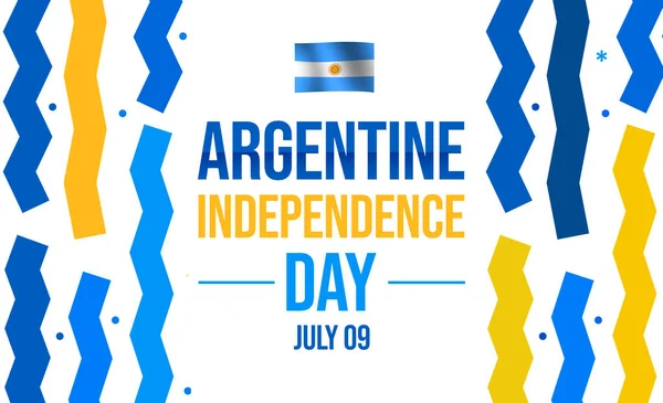 День Независимости Аргентины Фон Голубыми Желтыми Фигурами День Независимости Аргентины — стоковое фото