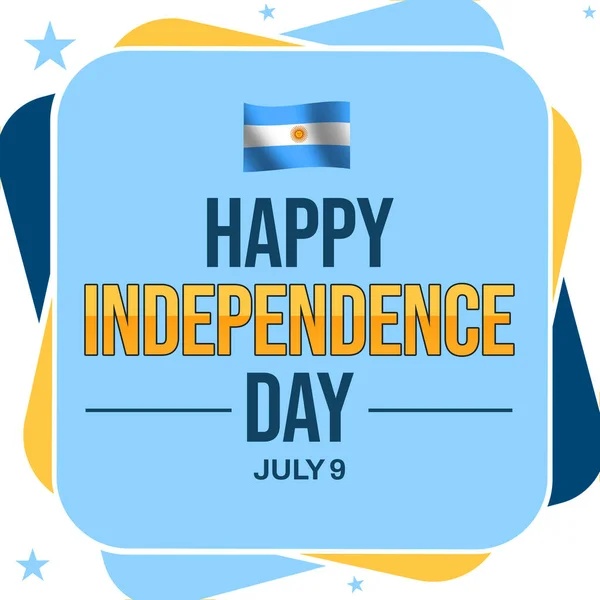 Happy Independence Day Argentina Disegno Sfondo Forme Minimaliste Tipografia Colorata — Foto Stock
