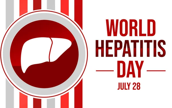 Julho Observado Como Dia Mundial Hepatite Fundo Com Tipografia Formas — Fotografia de Stock