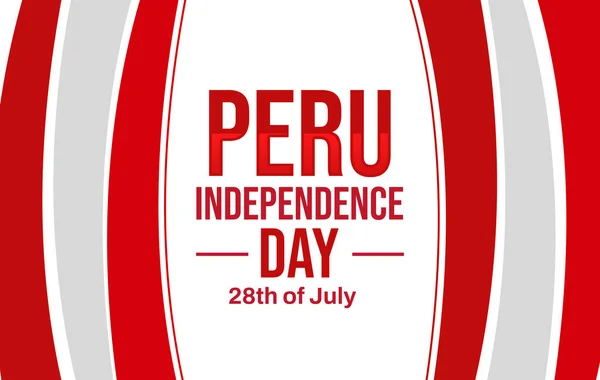 페루의 독립일로 최소의 형태와 타이포그래피의 디자인이다 — 스톡 사진