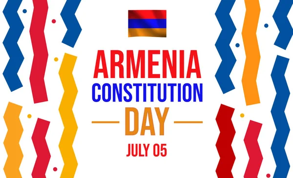 Αρμενία Constitution Day Ταπετσαρία Κυματίζει Σημαία Και Τυπογραφία Στο Κέντρο — Φωτογραφία Αρχείου