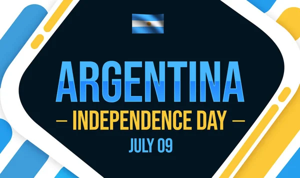Argentyna Dzień Niepodległości Tapeta Flagą Machającą Kolorowe Kształty Dzień Niepodległości — Zdjęcie stockowe