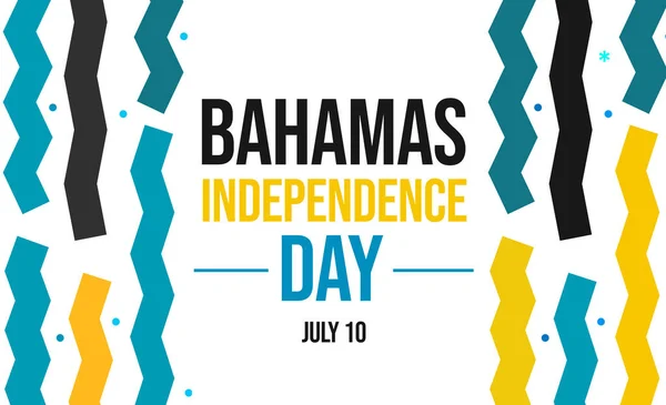 巴哈马独立日背景 以五彩缤纷的造型设计和排版为中心 — 图库照片
