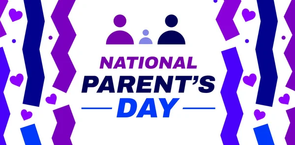 National Parent Day Tapet Med Kärleksdesign Och Typografi Centrum Uppskattande — Stockfoto