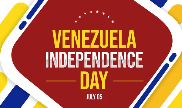 Venezuela Självständighet Dag Bakgrund Med Flagga Stil Former Och Färger — Stockfoto