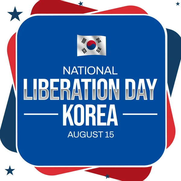 Août Est Observé Comme Journée Nationale Libération Corée Conception Fond — Photo