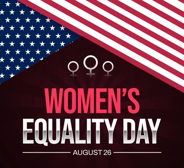 Kadınlar Eşitliği Günü Ağustos Amerika Birleşik Devletleri Nde Bayraklı Arka — Stok fotoğraf