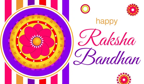 Ευτυχισμένος Σχεδιασμός Φόντου Raksha Bandhan Πολύχρωμη Τυπογραφία Και Σχήματα Πολιτιστικό — Φωτογραφία Αρχείου