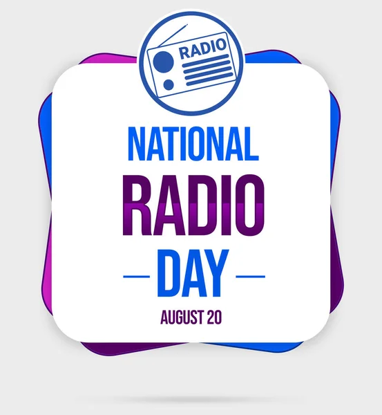 National Radio Day Hintergrund Mit Design Und Typografie Farben Der — Stockfoto