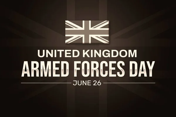 Ηνωμένο Βασίλειο Ένοπλες Δυνάμεις Ημέρα Σχεδιασμό Φόντου Σημαία Και Τυπογραφία — Φωτογραφία Αρχείου