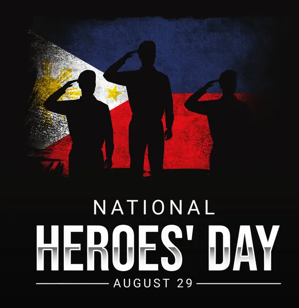 Filipinas National Heroe Day Background Design Com Bandeira Tipografia Sob — Fotografia de Stock