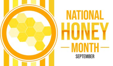 Eylül Ulusal Bal Ayı, arkaplan dizaynı sarı ve turuncu renkli.
