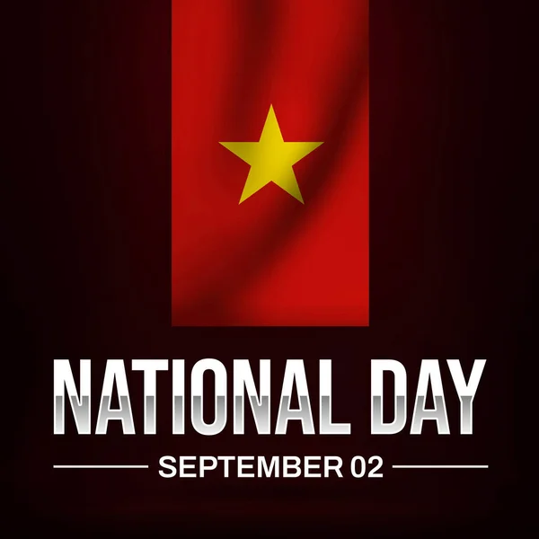 Σεπτεμβρίου Είναι Εθνική Ημέρα Του Βιετνάμ Σχεδιασμός Φόντου Κυματίζει Σημαία — Φωτογραφία Αρχείου
