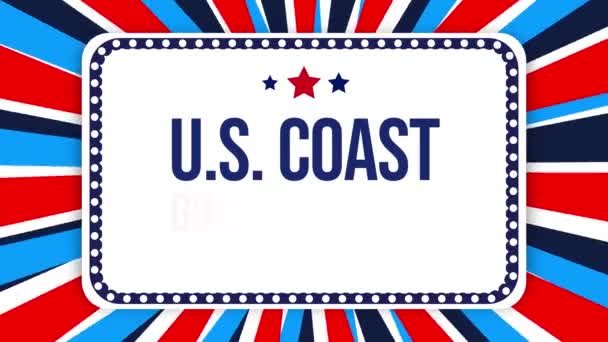 Agosto Celebra Como Coast Birthday Animación Color Patriótico Con Tipografía — Vídeos de Stock