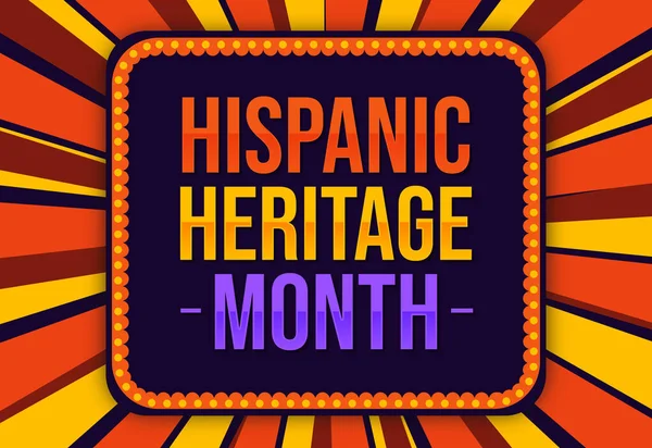 Hispanic Heritage month wallpaper in colorful shapes and typography design in the center. September and October is observed as month of hispanic heritage, backdrop