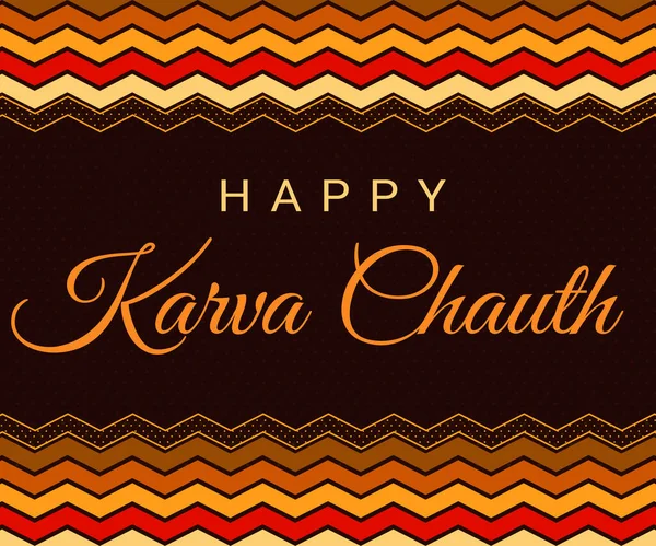 Feliz Karva Chauth Diseño Papel Pintado Con Formas Coloridas Tipografía — Foto de Stock