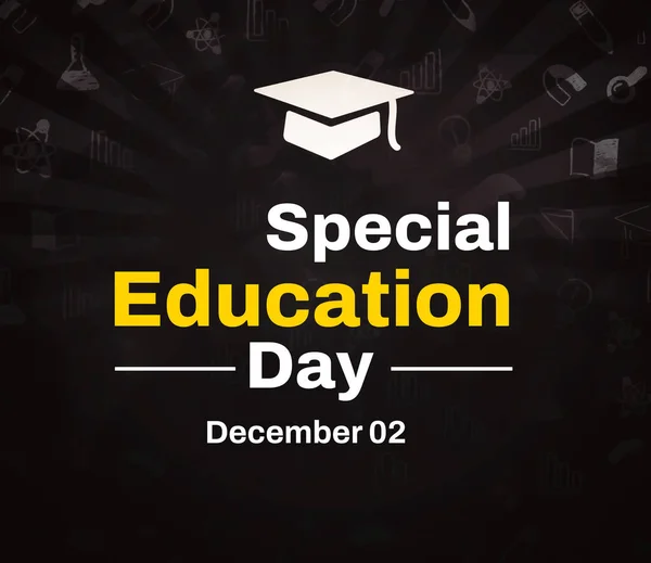 Special Education Day background design with shapes and colorful typography. Education day backdrop
