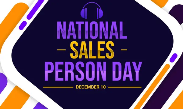 National Sales Person Day wallpaper with colorful shapes and typography