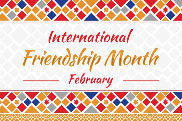 February is observed as International Friendship month, colorful design wallpaper
