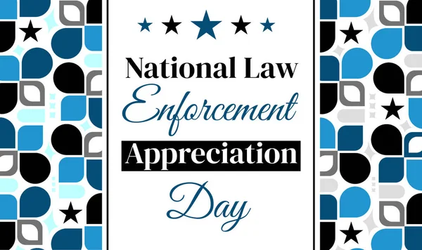January 9 is observed as National Law Enforcement Appreciation Day, background design with patriotic colors and text