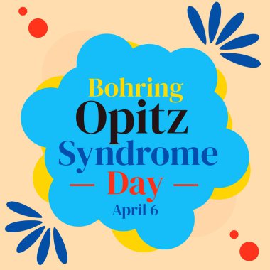 Bohring Opitz Sendromu Günü Tipografi ve şekiller boyunca duvar kağıdı tasarımı