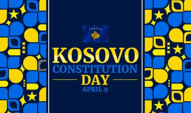 Kosova anayasa günü her yıl 9 Nisan 'da, yazı ve bayrak ile renklendirici tasarımla kutlanıyor.