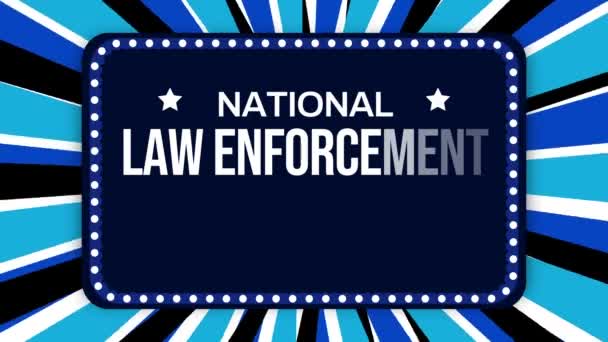 Der Januar Wird Amerika Als National Law Enforcement Appreciation Day — Stockvideo