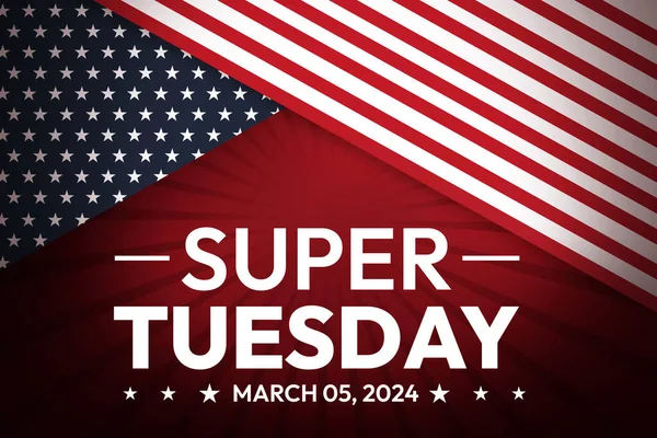 Super Tuesday 2024 Concepto Telón Fondo Las Elecciones Presidenciales Con Imagen De Stock