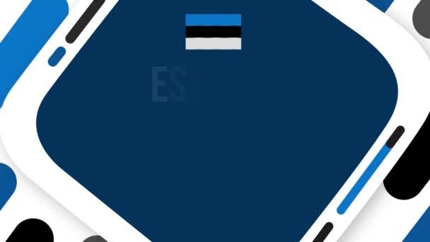 Estonia Independence Day Fondo Animación Patriótica Con Bandera Ondeante — Vídeo de stock