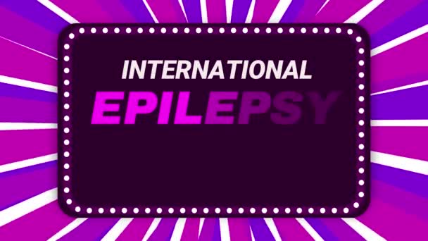 Února Pozorován Jako Mezinárodní Den Epilepsie Celém Světě Animace Pozadí — Stock video