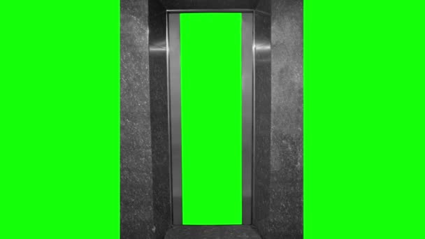 Лифты Закрытие Открытие Безseamless Видео Петли Зеленым Экраном Ввода Клавиатуры — стоковое видео
