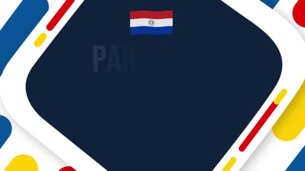 Dia Independência Paraguai Observado Dia Maio Papel Parede Colorido Patriótico — Vídeo de Stock