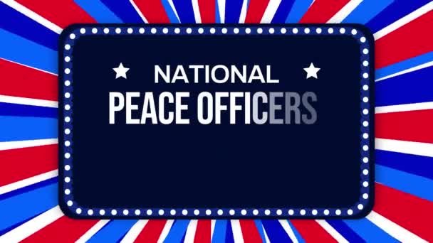 Peace Officers Memorial Day Observed 15Th May Every Year Patriotic — Stock Video