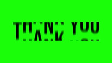 Text Roll Teşekkürler Animasyon 4K ve anahtarlama için Yeşil Ekran. Modern teşekkürler tipografi kapanış sahnesi canlandırması