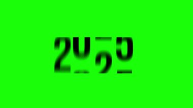 Yıl 2025 Numaralar Yeşil Ekran 4K arka planında hareketli animasyon