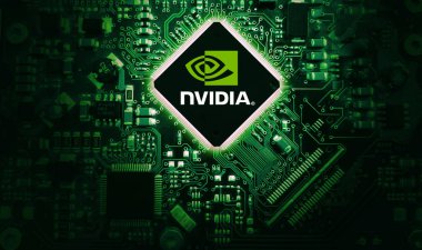 Faster Nvidia Chipset editorial technology backdrop, futuristic tech news. GPU company latest chips concept background clipart