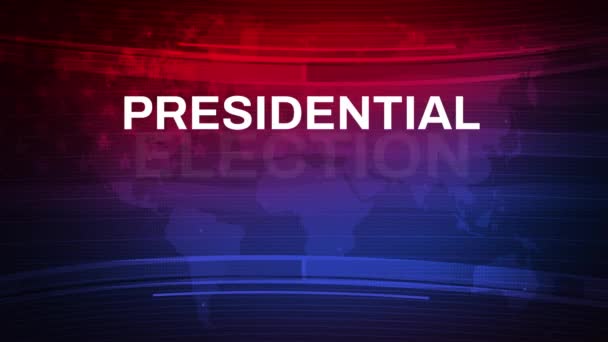 Wybory Prezydenckie Usa 2024 Animacja Tło Koncepcja Wyborów Amerykańskich Flagą — Wideo stockowe