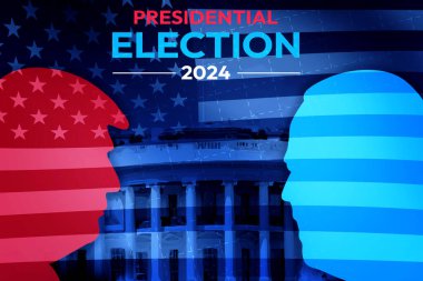 Başkanlık Seçimi 2024 Joe Biden Donald Trump 'a karşı, siyasi haber editör konsepti