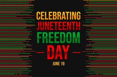 Geleneksel renk tasarımıyla Haziran Özgürlüğü Günü Duvar Kağıdı Kutlaması.